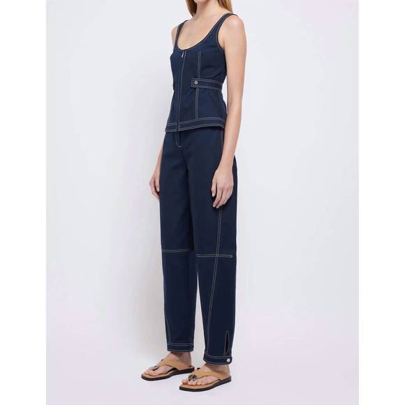 NEW JONATHAN SIMKHAI dolce zip up top in midnight - Picture 2 of 5